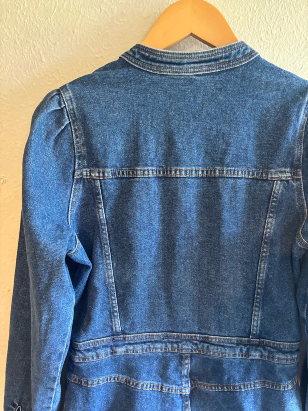 Sézane Blue Denim Shirt Dress NWT size 40 - Picture 7 of 7